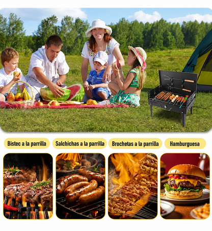 COMBO ESPECIAL: Parrilla Portátil Plegable de Acero™ + Soplador de Aire de Regalo [ÚLTIMAS UNIDADES]