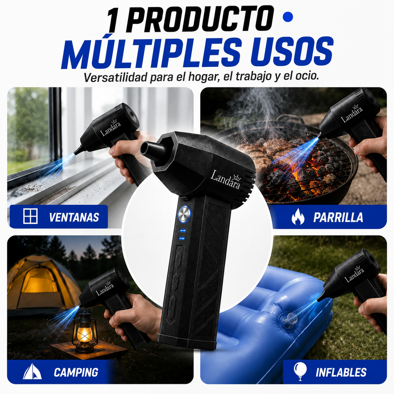 COMBO ESPECIAL: Parrilla Portátil Plegable de Acero™ + Soplador de Aire de Regalo [ÚLTIMAS UNIDADES]