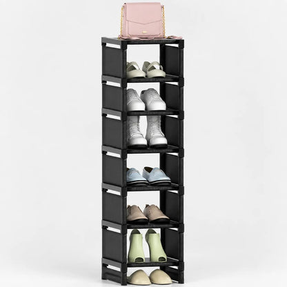 Zapatera Vertical de 7 Niveles con Cubierta