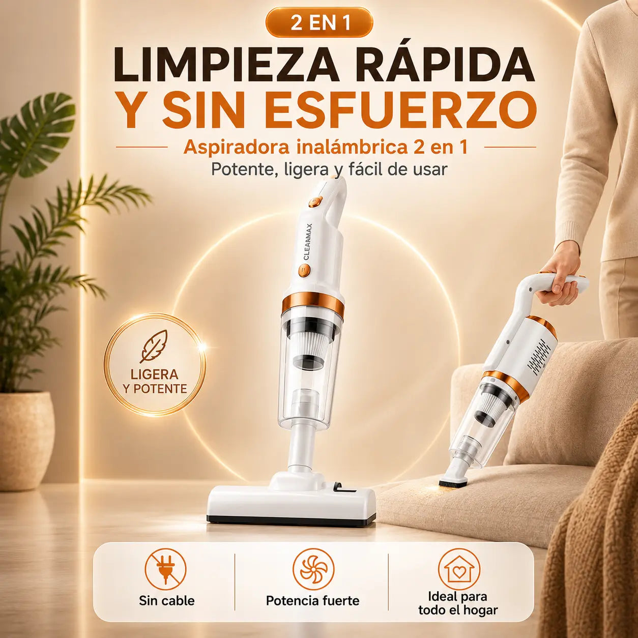 Aspiradora Inalámbrica 2 en 1 Lava y Aspira MaxDream™ [ÚLTIMAS UNIDADES]