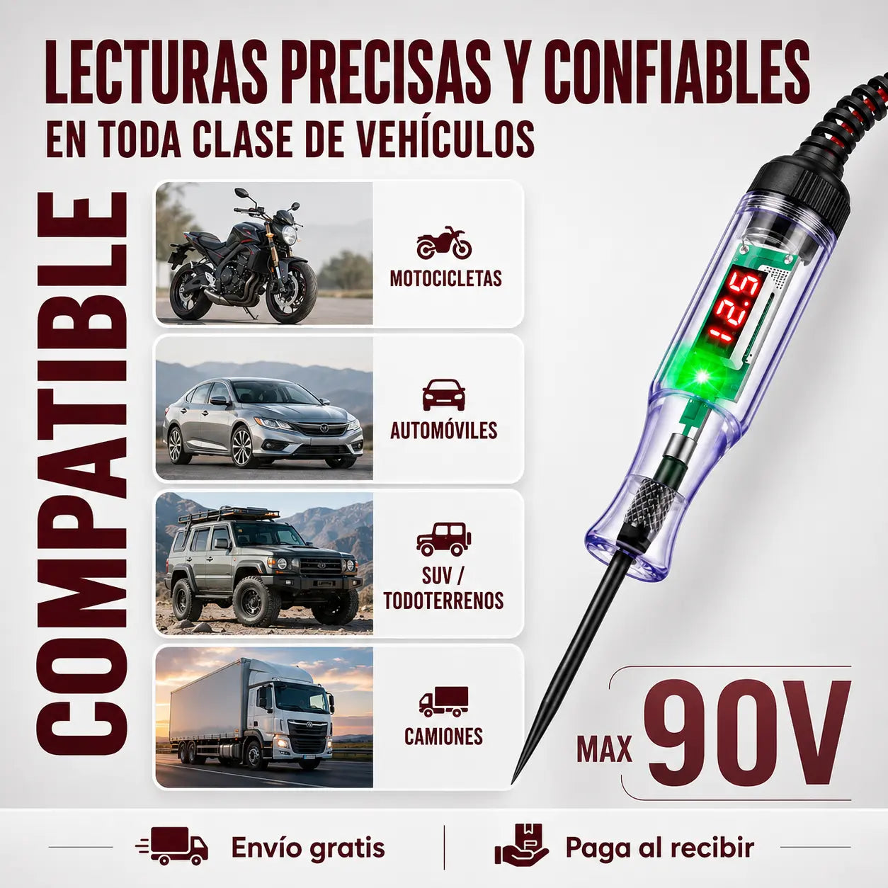Tester LED de Circuitos Para Vehículos ElectroCheck™