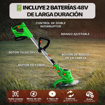 Cortadora Inalámbrica Recargable TurboBlade™ + 2 Baterías de 48V [CORTA TODO]