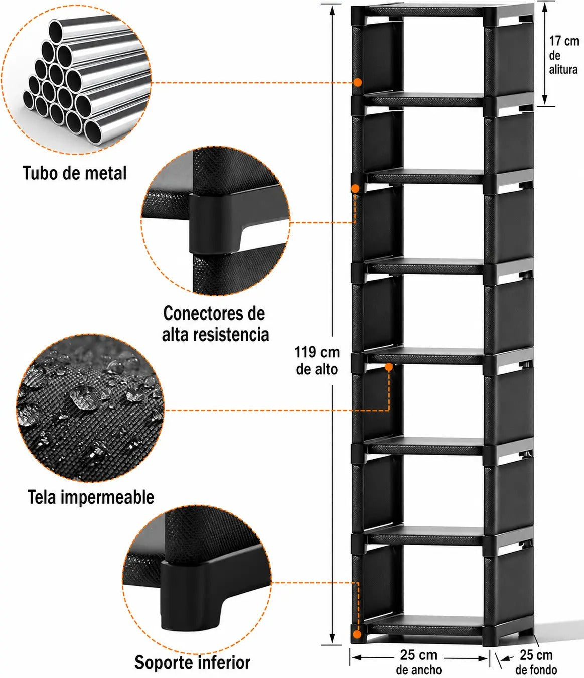 Zapatera Vertical 7 Niveles Con Cubierta + Zapatero Plegable De Regalo [ÚLTIMAS UNIDADES]