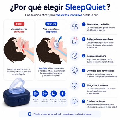 SleepQuiet™ – Dispositivo Anti-Ronquidos [ÚLTIMAS UNIDADES]