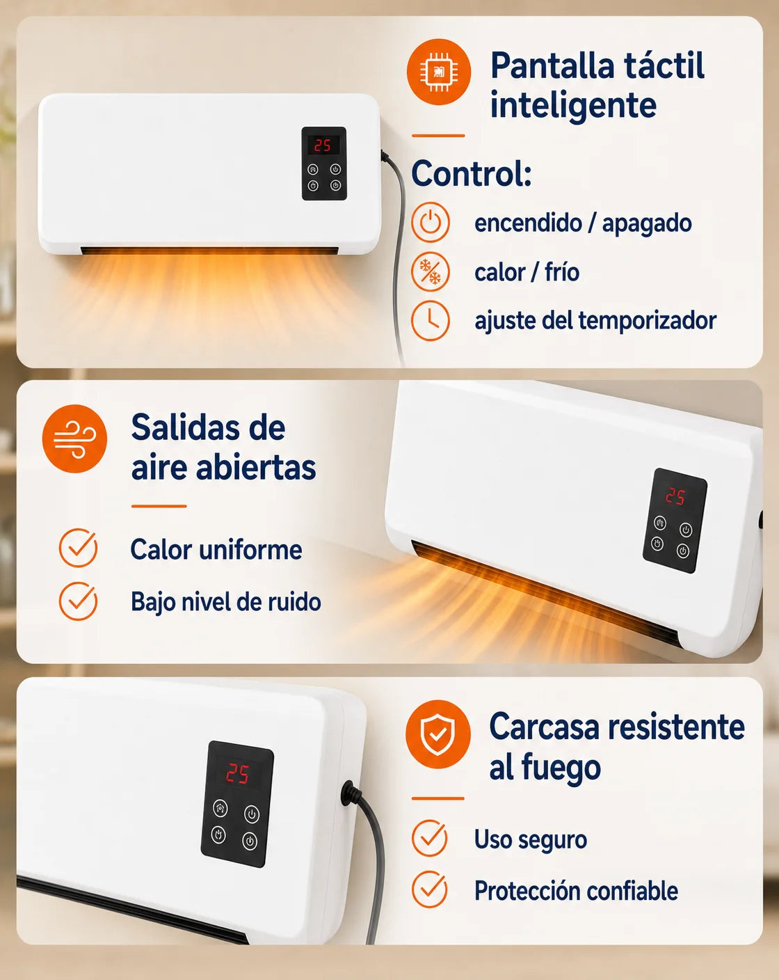 Pantalla táctil y carcasa resistente al fuego