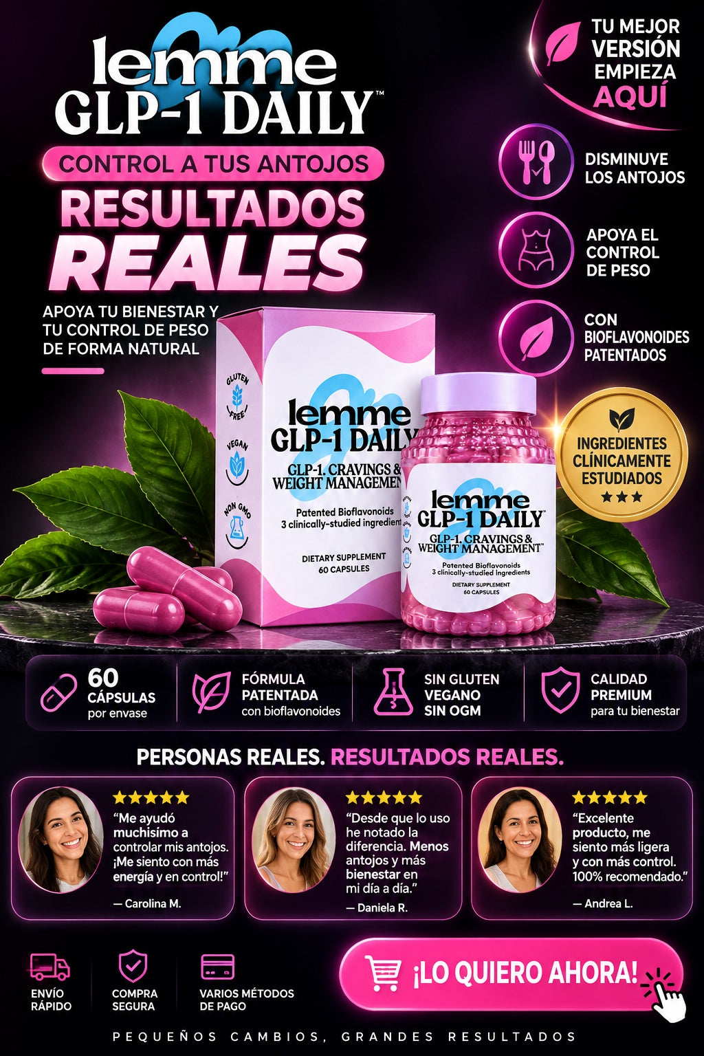 Compra 1 y Llévate 2 - Lemme GLP-1 Daily 60 cápsulas