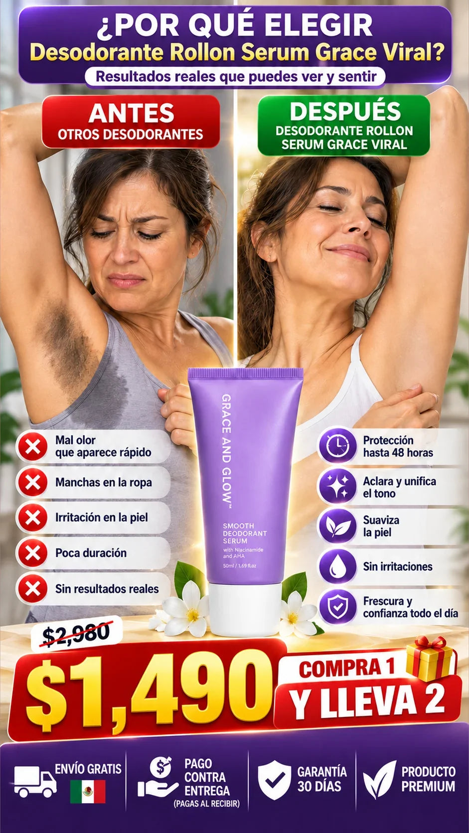Compra 1 y Llévate 2 | Desodorante Serum Grace and Glow