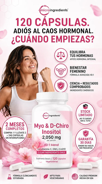 Compra 1 y Llévate 2 | Myo & D-Chiro Inositol 120 cápsulas