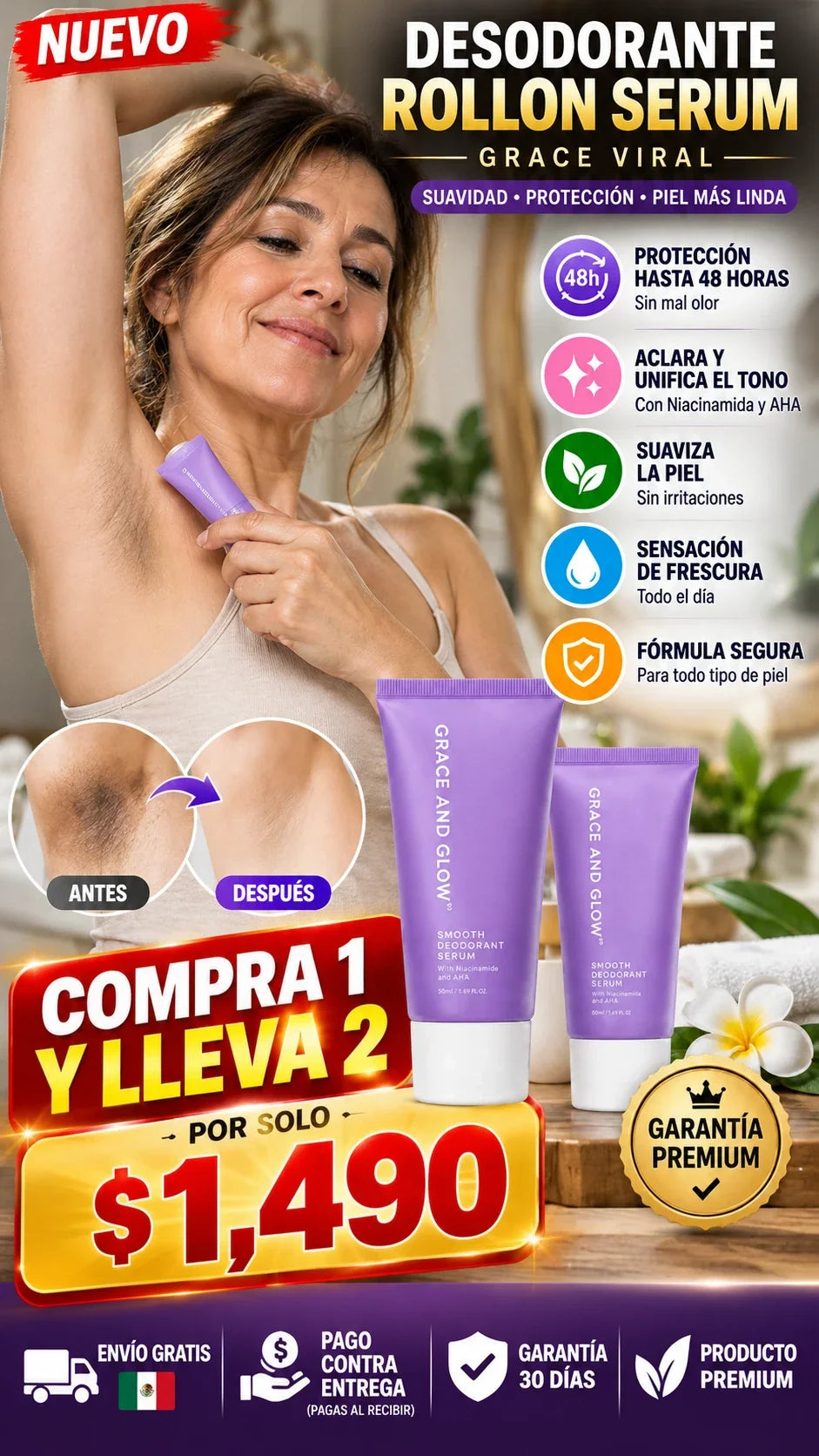 Compra 1 y Llévate 2 | Desodorante Serum Grace and Glow