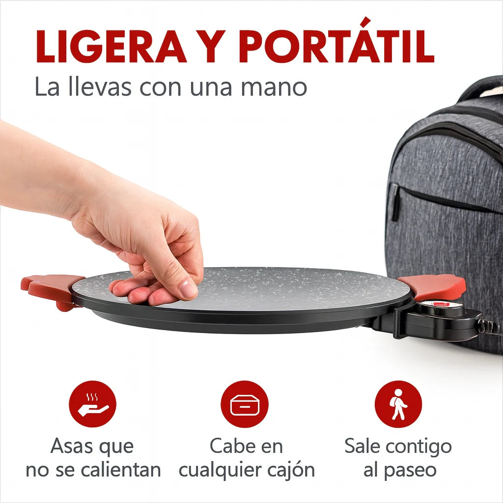 Ligera y portátil: la llevas con una mano