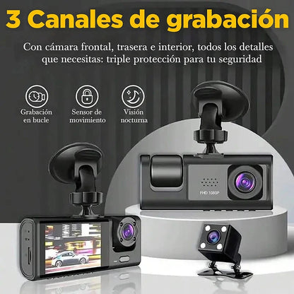 3 canales de grabación con visión nocturna