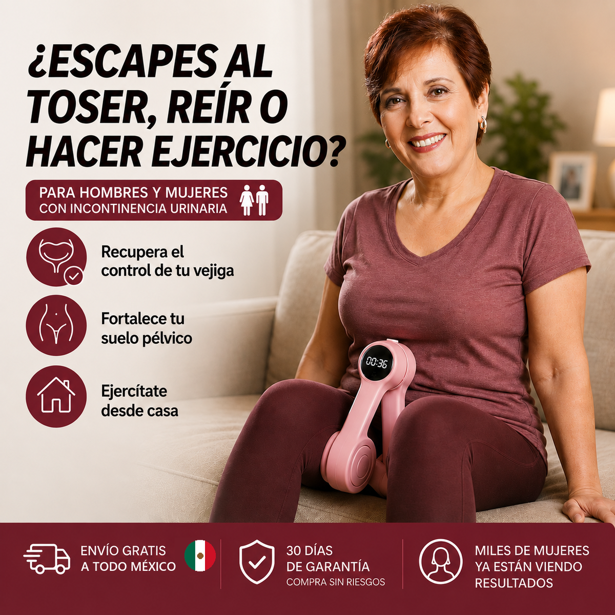 Ejercitador Piso Pélvico PelviCore™ + URO Probióticos Vaginales de Regalo