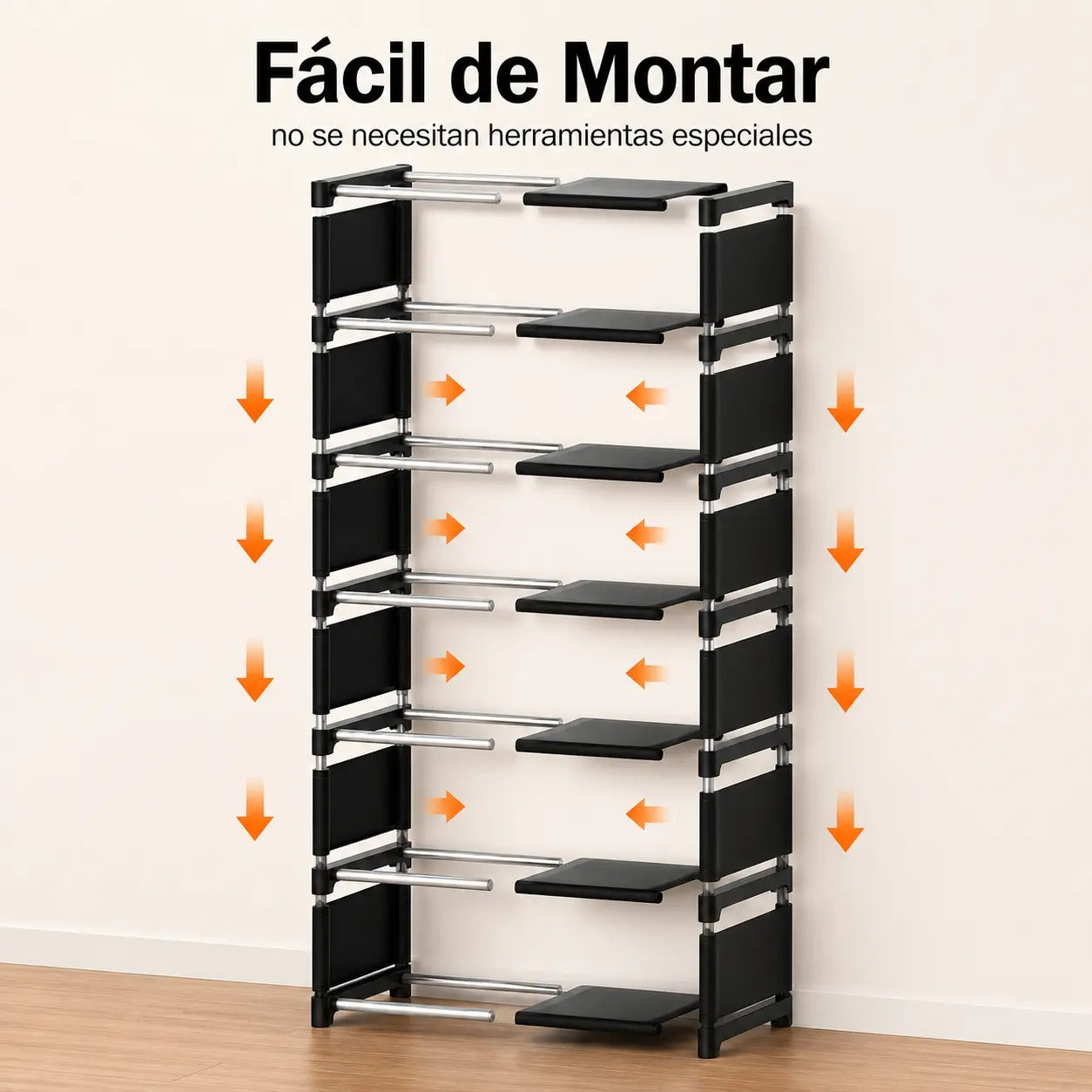 Zapatera Vertical de 7 Niveles con Cubierta