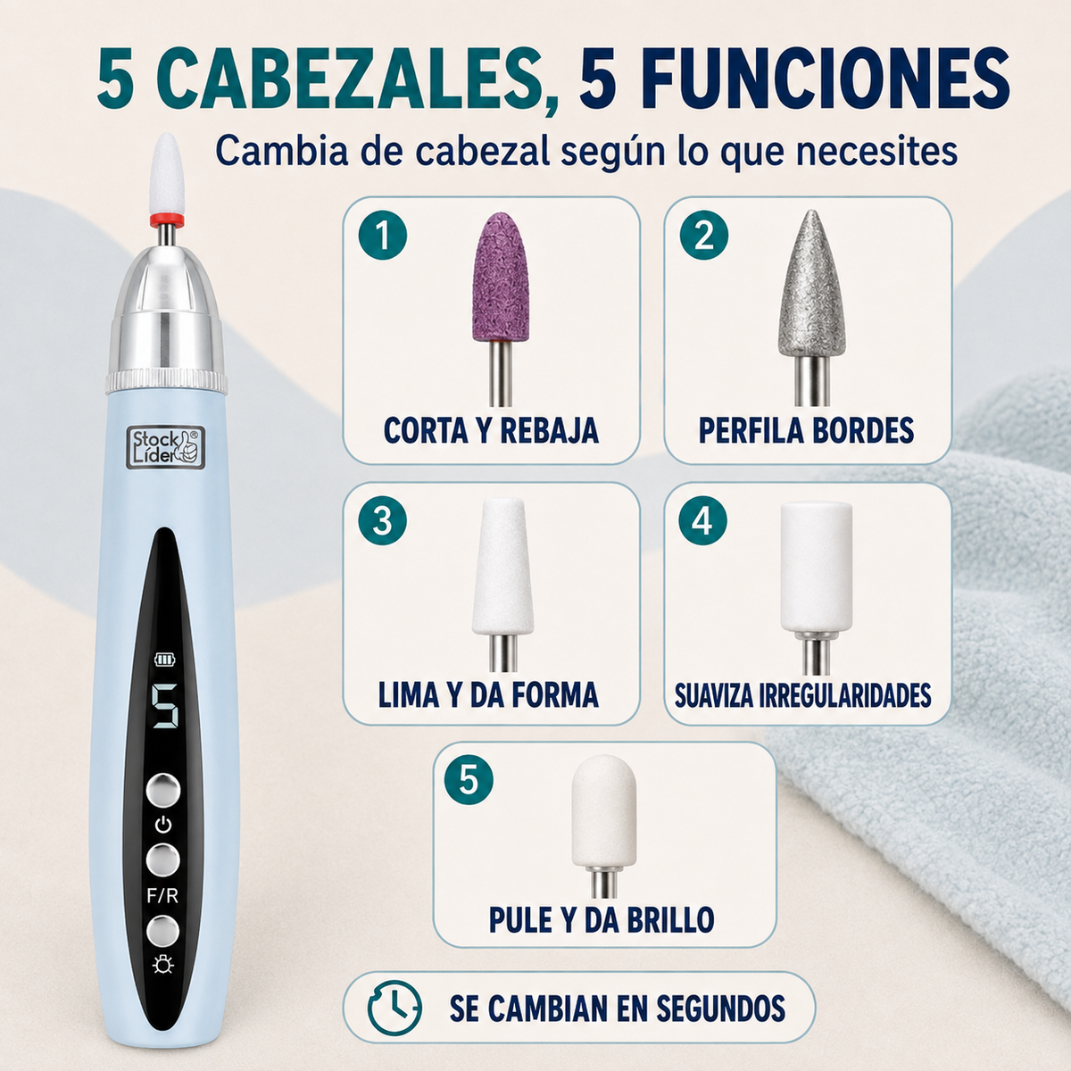 CortaLima Pro™ – Cortaúñas y Limador Eléctrico 5 en 1