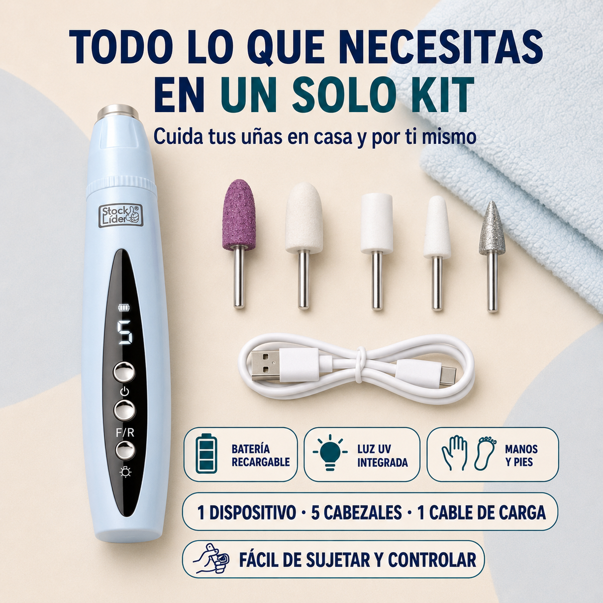 CortaLima Pro™ – Cortaúñas y Limador Eléctrico 5 en 1