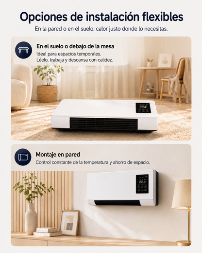 Aire acondicionado portátil de pared 2 en 1 ClimaFlow™ (frío y calor)