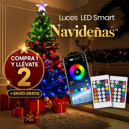 Compra 1 y llévate 2 Luces LED Smart Navideñas con app y control remoto