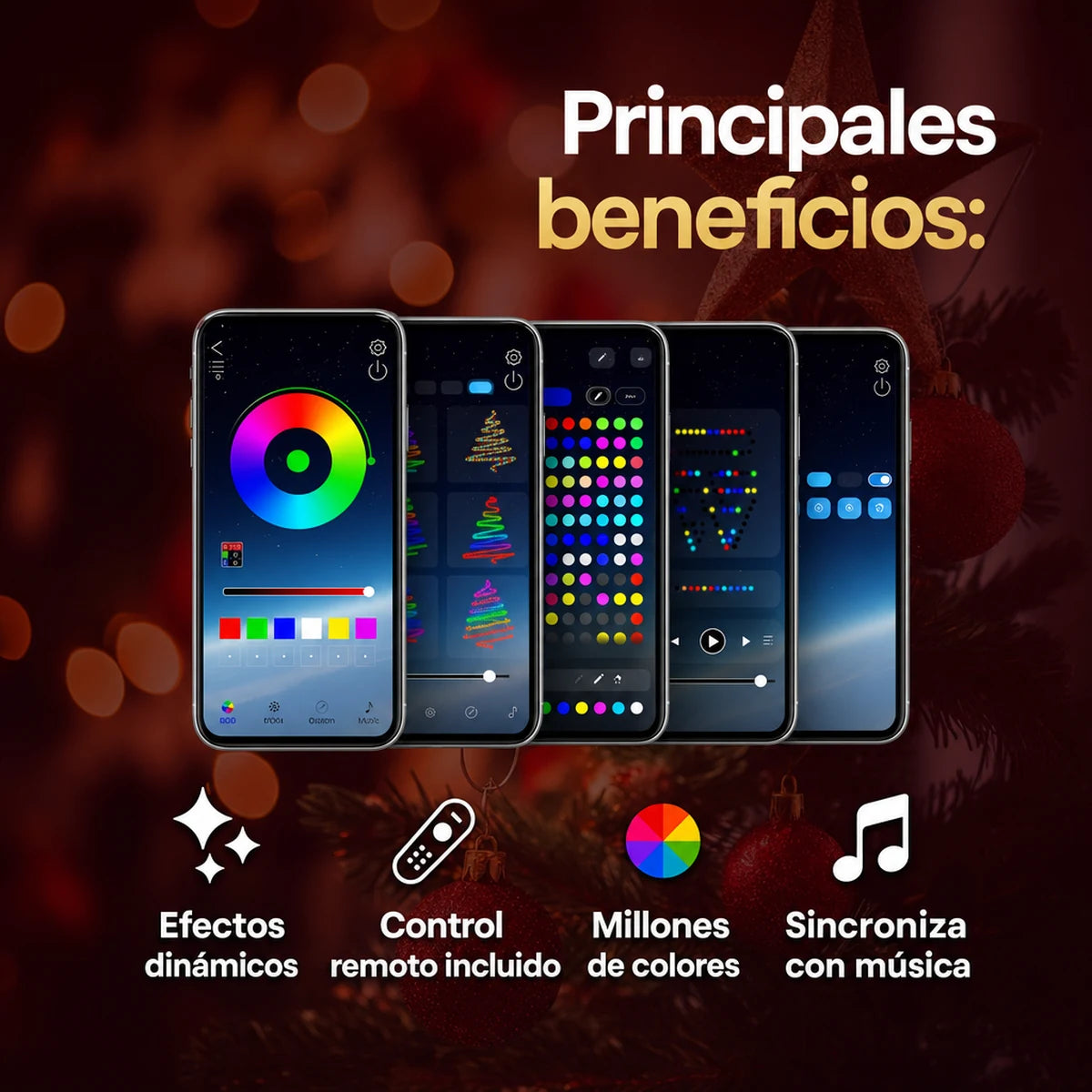 Principales beneficios de las Luces LED Smart Navideñas