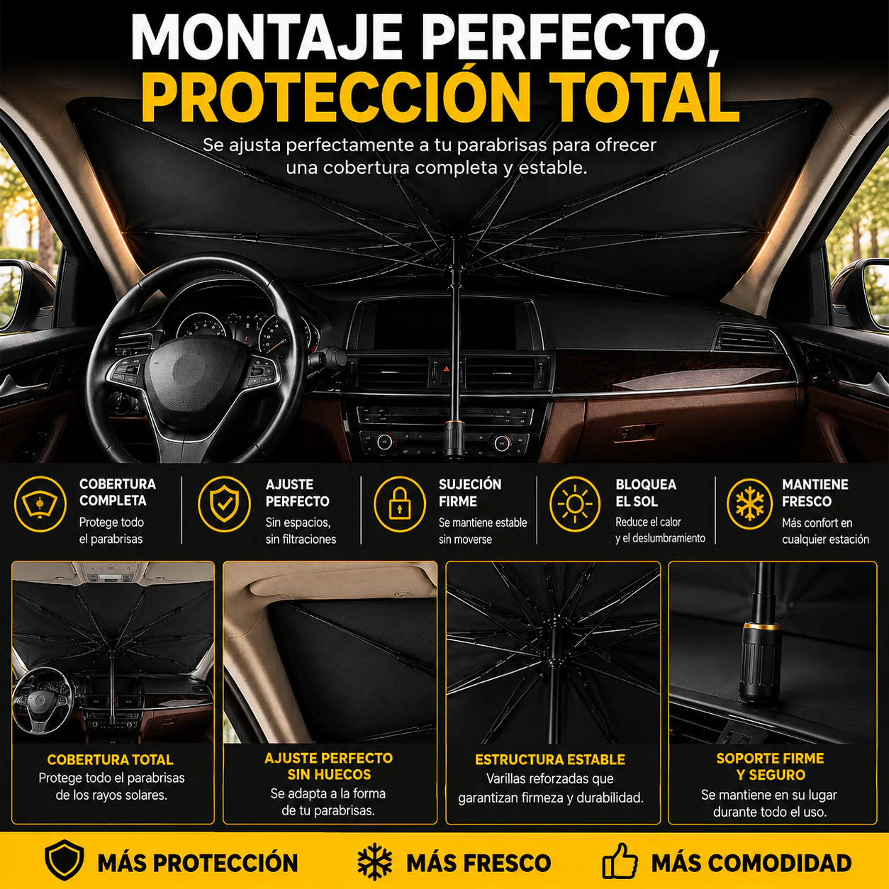 SombraDrive™ – Parasol Plegable para Coche